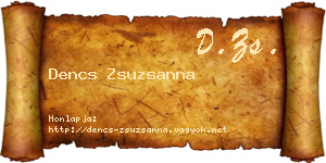 Dencs Zsuzsanna névjegykártya